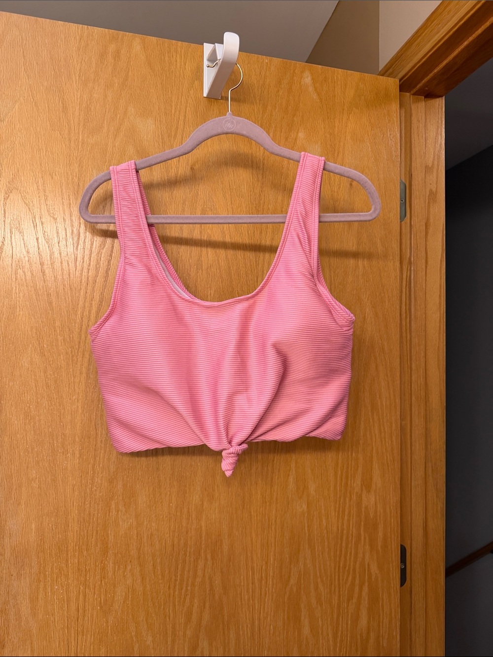 Pink Knot-Front Bikini Top - Women Swim Bikinis